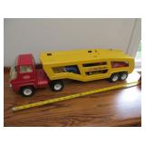 Tonka Pressed Steel Car Carrier w/ Cars Vintage