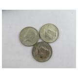 3 40% Silver Half Dollars