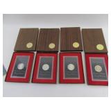 4 Eisenhower Proof Silver Dollar Coins 1971-1974