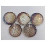 Lot of 5 Pirate Themed 1 Ounce Silver Rounds