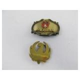 Lot of 2 Ruger Firearms Belt Buckles