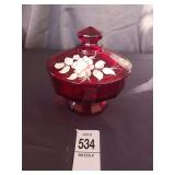 Ruby red dish
