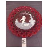 Ruby Red plate