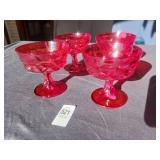 Ruby red glassware