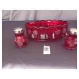 Ruby red glassware