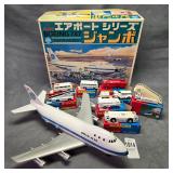 Pan Am Boeing 747 Toy Airplane Set by Bandai