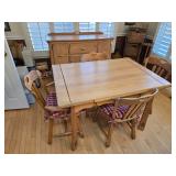 Scandinavian Table & Chairs with Sideboard