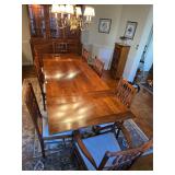 'Stickley' Dining Room with China & Mobile Buffet
