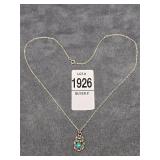 Sterling Silver Necklace w/Turquoise Pendant