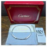 'Cartier Bangle Bracelet in Sterling & 18K Gold