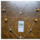 Sterling Silver Necklace w/Lava Beads