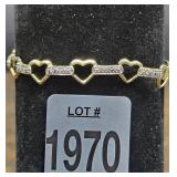 Sterling Silver Heart Shaped Bracelet