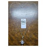 Sterling Silver Necklace w/Moonstone Pendant