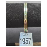 'Alpaca' Bracelet w/Abalone Inlay