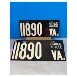Antique Black Virginia Tag Set 11890
