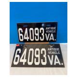 Antique Black Virginia Tag Set 64093