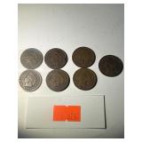 7 Indian Head Pennies