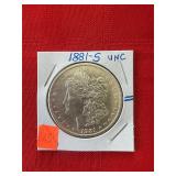 1881 S Uncirculated Morgan Dollar