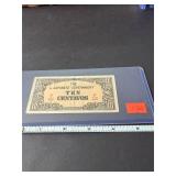 WW II Japanese 10 Centavos Invasion Money