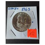 1963 Gem BU Franklin Half Dollar