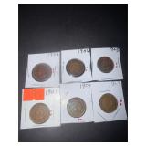 6 Indian Head pennies