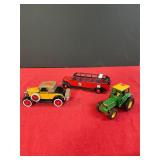 John Deere Tractor, Glacier Park Bus, Model A Coup