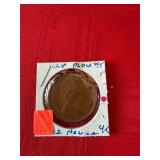 UK 1/2 New Penny Clipped Planchet