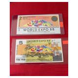 1988 World Expo Tickets (2)