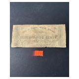 State of Virginia 75 Cent Note April 14 1862