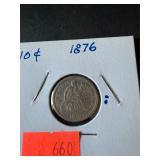 1876 Dime