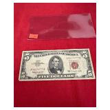 Five Dollar Red Seal Bank Note Series 1963