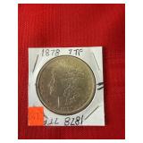 1878 Morgan Dollar, 7 Tail Feathers