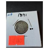 1891 Dime