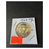 1963 Gem BU Franklin Half Dollar