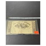 State of Georgia, Milledgeville, Five Dollar Note