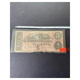 Confederate States of America Five Dollar Note