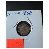 1858 Half Dime