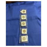 1908 thru 1912 'V' Liberty Nickel Set, (5) coins