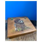 Wooden Box (hand painted Raccoon Scene)