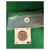 1851 Large Cent XF