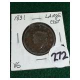 1831 Large Cent VG