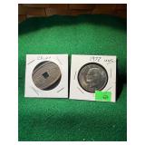 1972 Eisenhower Dollar; (1) China Coin