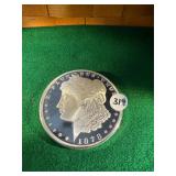 1 Pound Copper Round w/Silver Plating Coating.