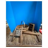 Basket, Box (has faint Advertisement), misc