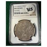 1913 Mexico Peso UNC Details certified by NGC