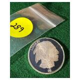 one oz. .999 Silver Buffalo Round