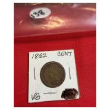 1862 Indian Cent VG