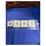 1940-1943 Mercury Dimes, uncirculated, full bands