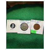 3gms Silver; Large Cent; Blank Copper Plachant