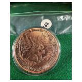 Five Ounces Copper .999 Colorized Round